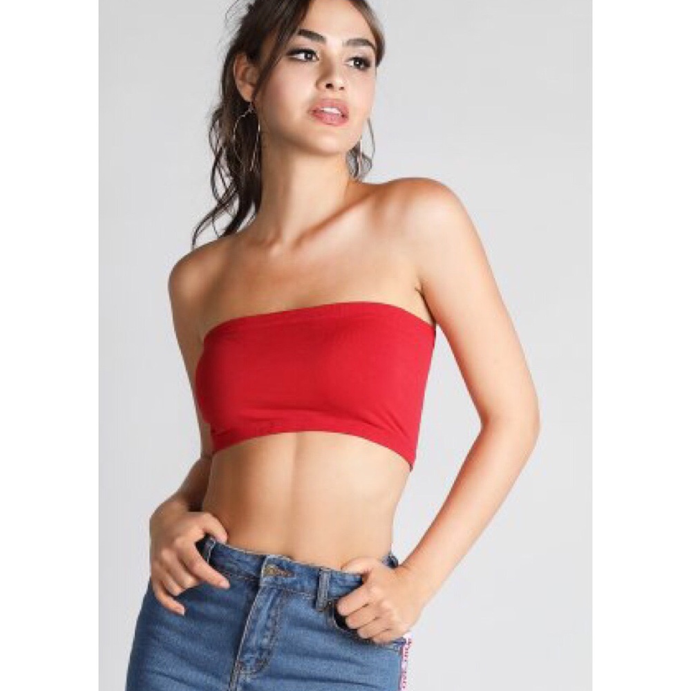 Nikibiki Bandeau Tube Top Red